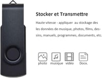 VIEKUU USB 2.0 pendrive 2 GB, 360°-ban forgatható, 2 db - piros és fekete 5