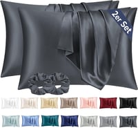 Vielit 2 db Párnahuzat 40x80 cm Sötétszürke Selyemlágy Hajápolás Bőrápolás 1