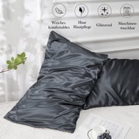 Vielit 2 db Párnahuzat 40x80 cm Sötétszürke Selyemlágy Hajápolás Bőrápolás 5