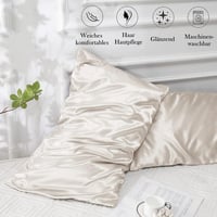 Vielit 2 db Párnatakaró 40x80 cm Bézs Selyemlágy Hajápolás 5