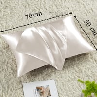 Vielit satenska jastučnica 2 kom, 50x70 cm, bež, mekana poput svile, nježna prema kosi i koži, s 2 gumice za kosu 4