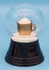 Glob de zăpadă din Viena, glob din sticlă veritabilă – aproape ca zăpada reală, motiv cu ceașcă de cafea, 4 cm 2