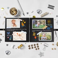 Album foto scrapbook Vienrose 20,5x20,5 cm cu 40 de pagini negre – Jurnal de amintiri artizanal 3