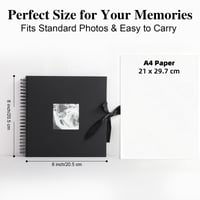 Album foto scrapbook Vienrose 20,5x20,5 cm cu 40 de pagini negre – Jurnal de amintiri artizanal 2