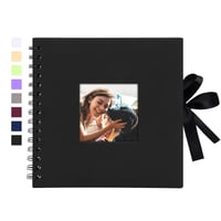 Album foto scrapbook Vienrose 20,5x20,5 cm cu 40 de pagini negre – Jurnal de amintiri artizanal 1