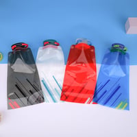 VIEVRE 4 db Összehajtható Kulacs 700ml - BPA-mentes Újrahasználható Ivópalack Túrázáshoz, Utazáshoz, Sportoláshoz - Fekete, Fehér, Kék, Piro 5