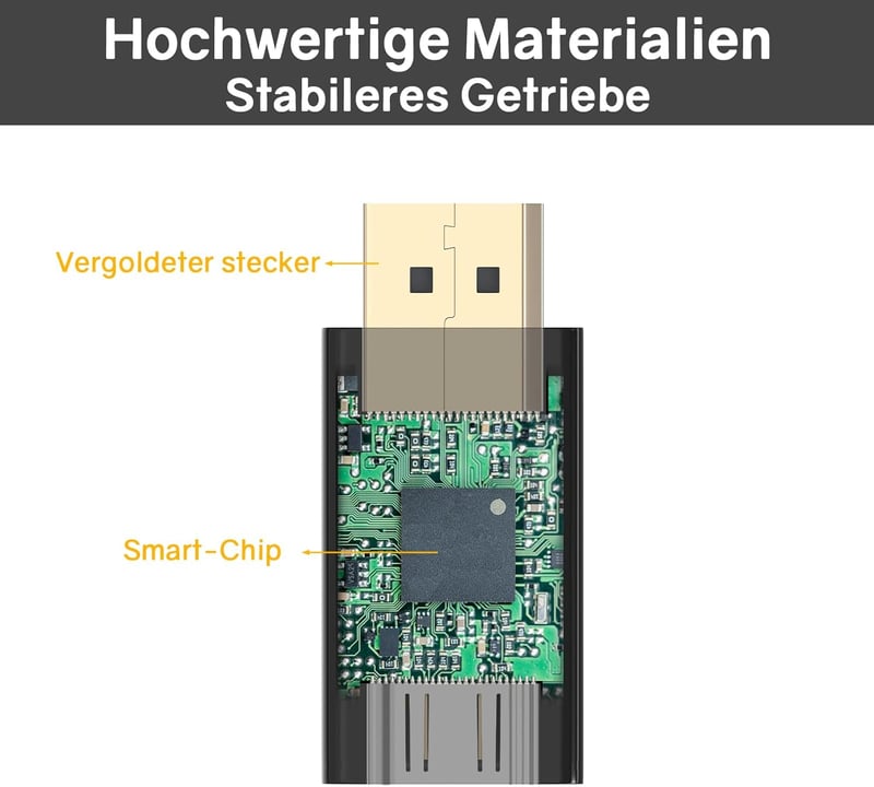 VIEVRE DisplayPort HDMI adapter 4K audióval - monitor, laptop, projektor, TV kompatibilis