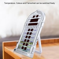 VIFERR Muszlim Imaóra - Automatikus Iszlám Imaidő Jelző Ébresztőóra EU Csatlakozóval, Azan Imariasztással 7
