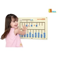 Viga Toys Zidna matematička igra - Drvena edukativna ploča za djecu od 3 do 8 godina - Šarena igračka za razvoj vještina koja potiče računanje 2