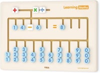 Viga Toys Fali Matematikai Játék - Fa Oktató Táblajáték Gyerekeknek 3-8 Éves Korig - Számolást Fejlesztő Színes Készségfejlesztő Eszköz 1