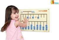 Viga Toys Fali Matematikai Játék - Fa Oktató Táblajáték Gyerekeknek 3-8 Éves Korig - Számolást Fejlesztő Színes Készségfejlesztő Eszköz 2
