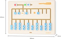Viga Toys Fali Matematikai Játék - Fa Oktató Táblajáték Gyerekeknek 3-8 Éves Korig - Számolást Fejlesztő Színes Készségfejlesztő Eszköz 3