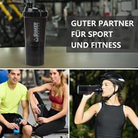VIGIND Protein Shaker 500ml Fekete - Szivárgásmentes Fehérje Turmix Palack Golyóval és Tárolóval Edzőteremhez 7