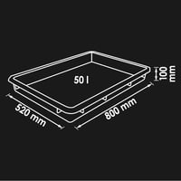 Tavă de colectare multifuncțională Vigor V5488, 80x52x10 cm, 50 L, recipient universal rezistent la acizi și baze 5