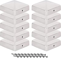 VIIRKUJA Rozsdamentes Kerítésoszlop Sapka 7x7 cm 10 db Piramis Forma 1