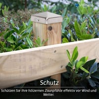 VIIRKUJA Rozsdamentes Kerítésoszlop Sapka 7x7 cm 10 db Piramis Forma 6