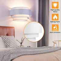 Viitech Modern Fehér Fali Lámpa E27 - Fém Fali Világítás Fel-Le Fénysugárral, Egyszerű Szereléssel Nappaliba, Lépcsőházba, Hálószobába 5