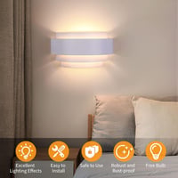 Viitech Modern Fehér Fali Lámpa E27 - Fém Fali Világítás Fel-Le Fénysugárral, Egyszerű Szereléssel Nappaliba, Lépcsőházba, Hálószobába 2
