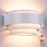 Viitech Modern Fehér Fali Lámpa E27 - Fém Fali Világítás Fel-Le Fénysugárral, Egyszerű Szereléssel Nappaliba, Lépcsőházba, Hálószobába 1