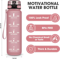 Športová fľaša na vodu Vikaster z Tritanu bez obsahu BPA so sitkom – 1 liter 3