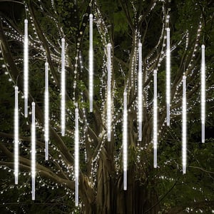 Vikdio Meteor Shower vanjski LED svjetlosni niz, 16 cijevi, 864 LED diode, 50 cm - bijela