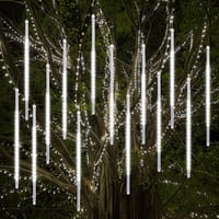 Vikdio Meteor Shower vonkajšia LED svetelná reťaz, 16 trubíc, 864 LED, 50 cm - biela 2