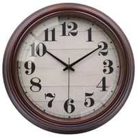 Ceas de perete VIKMARI de 23 cm, silențios, stil rustic vintage pentru bucătărie 1