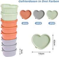 VIKY 8 db-os Mini Ételtároló Szett Fedéllel, 90ml, BPA-mentes Műanyag, Hűtőben Tárolható, Egymásba Rakható, Színes Tárolódobozok 2