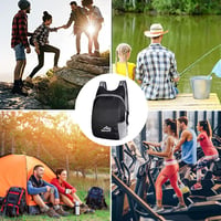 Rucsac pliabil, ultraușor și impermeabil VIKY, 20 l, geantă compactă pentru călătorii și camping, pentru femei, bărbați și copii 6