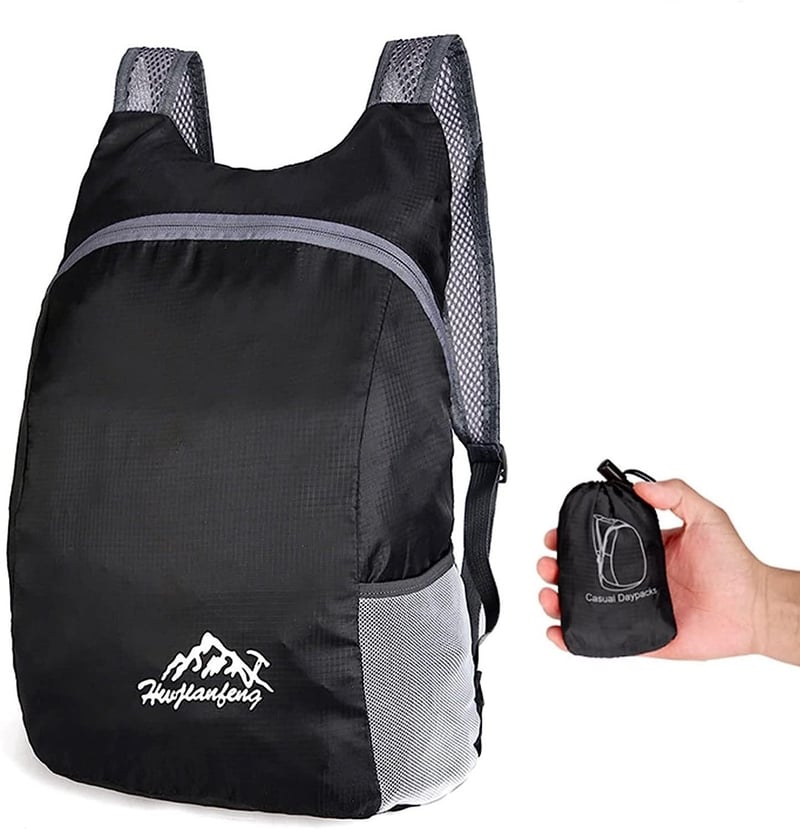 Rucsac pliabil, ultraușor și impermeabil VIKY, 20 l, geantă compactă pentru călătorii și camping, pentru femei, bărbați și copii