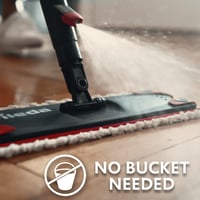 Plochý mop Vileda 1-2 Spray s náhradným návlekom z mikrovlákna, červený, 250 ml nádržka, 130 cm tyč, možno prať v práčke 3