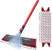 Plochý mop Vileda 1-2 Spray s náhradným návlekom z mikrovlákna, červený, 250 ml nádržka, 130 cm tyč, možno prať v práčke 2