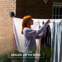 Vileda Dual Cordomatic vyťahovacia šnúra na bielizeň 30 m (2 x 15 m) nástenná, automatické navíjanie, nosnosť 30 kg, na vnútorné aj vonkajšie použitie 5