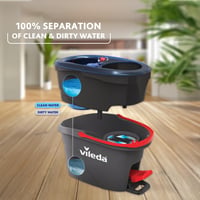 Vileda H2O Pro set za čišćenje s kantom, sustavom s dvije komore i funkcijom centrifugiranja — bez drške (stanje: vidi 2. sliku) 4