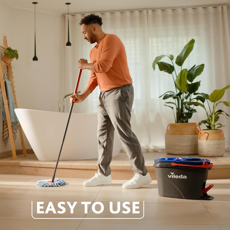 Vileda H2Pro Mop szett vödörrel, kétféle víztartály, mikroszálas felmosó