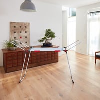 Rozkladací sušiak na bielizeň Vileda Infinity Flex, dĺžka 2 m, 30 m XXL šnúr na bielizeň, skladací sušiak s vysokými krídlami na vnútorné aj vonkajšie použitie 2