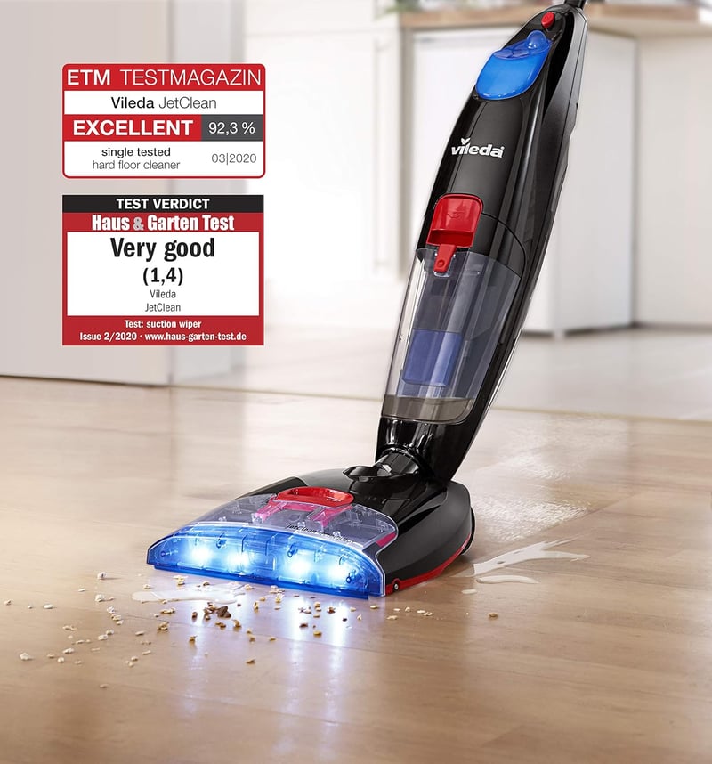 Vileda JetClean 3in1 porszívó és felmosó kemény padlóhoz, szárítás egy lépésben