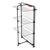 Vileda Mixer 3 Ultimate Tower sušilo za rublje Black Edition – 30 m površine za sušenje, sklopivo, okretni kotačići, držač za čarape, štedi prostor 6