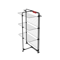 Vileda Mixer 3 Ultimate Tower sušilo za rublje Black Edition – 30 m površine za sušenje, sklopivo, okretni kotačići, držač za čarape, štedi prostor 3