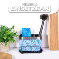 Vileda Rozsdamentes Mosogató Szervezőtartó Szivaccsal és Szappanozóval 6