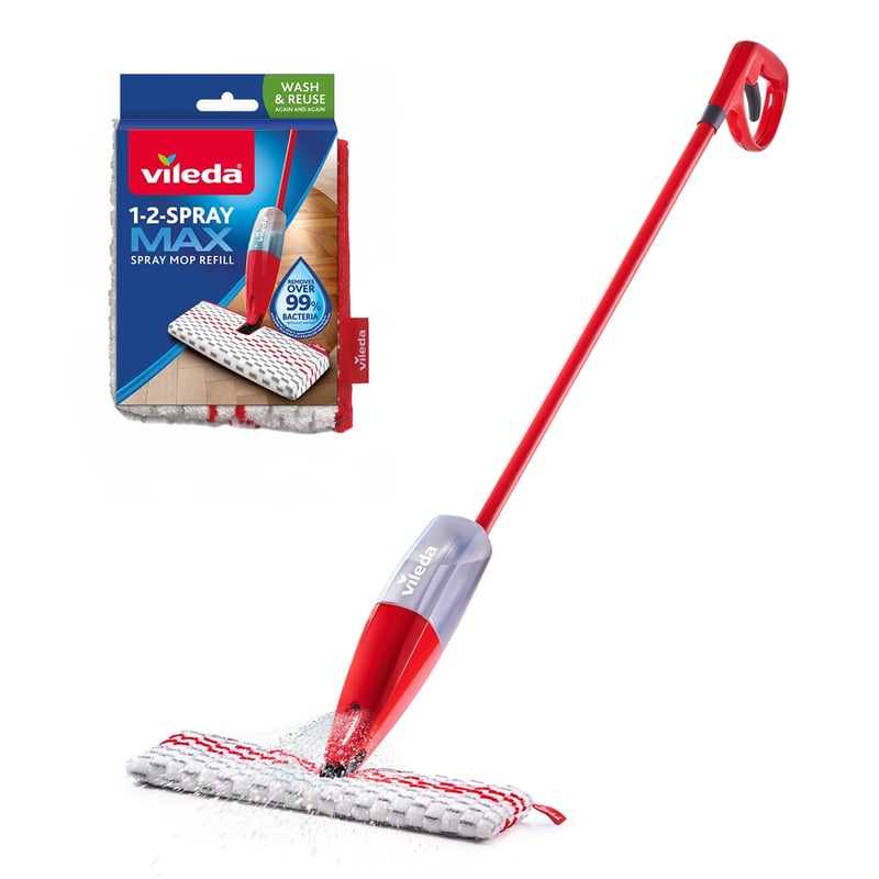 Sistem de curățare cu pulverizator Vileda SprayMax 1.2 - cu 2 lavete din microfibră, fără găleată