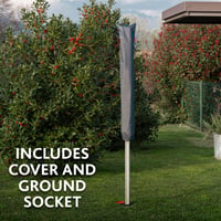 Vileda Sun-Lift Compact okretno sušilo za rublje, 40 m užeta za sušenje, podesiva visina 1,60-1,81 m, sivo, s podnim umetkom i zaštitnom navlakom 5