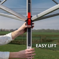 Vileda Sun-Lift Compact okretno sušilo za rublje, 40 m užeta za sušenje, podesiva visina 1,60-1,81 m, sivo, s podnim umetkom i zaštitnom navlakom 3