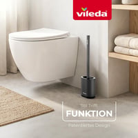 Vileda szilikon WC kefe flex fejjel és rozsdamentes acél nyéllel - Toilet Brush Grey 6