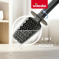 Vileda szilikon WC kefe flex fejjel és rozsdamentes acél nyéllel - Toilet Brush Grey 4