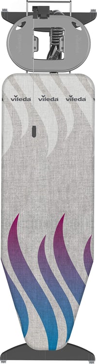 Vileda Total Reflect Plus XXL daska za glačanje 130x44 cm, podesiva visina 74-97 cm, s titanijskim premazom, sklopiva, TÜV certifikat, za parna glačala 3