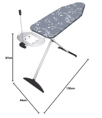 Vileda Total Reflect Plus XXL daska za glačanje 130x44 cm, podesiva visina 74-97 cm, s titanijskim premazom, sklopiva, TÜV certifikat, za parna glačala 4