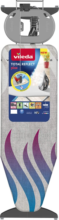 Vileda Total Reflect Plus XXL daska za glačanje 130x44 cm, podesiva visina 74-97 cm, s titanijskim premazom, sklopiva, TÜV certifikat, za parna glačala 1
