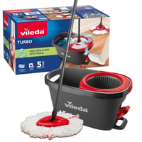 Sada na upratovanie Vileda Turbo s pedálovým žmýkacím mechanizmom, teleskopická rukoväť 65 – 131 cm, mop z mikrovlákna, dôkladné čistenie 1
