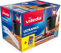 Vileda Ultramat Complete szett 2in1 csere padlótörlő fej mikroszálas - 0,99 kg, black/Red, Ultramax set + 1 extra cover 6